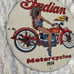 Indian motorcycle 1934 pin up girl Vintage Ad Sign 12 Gasoline & Oil Push Retro