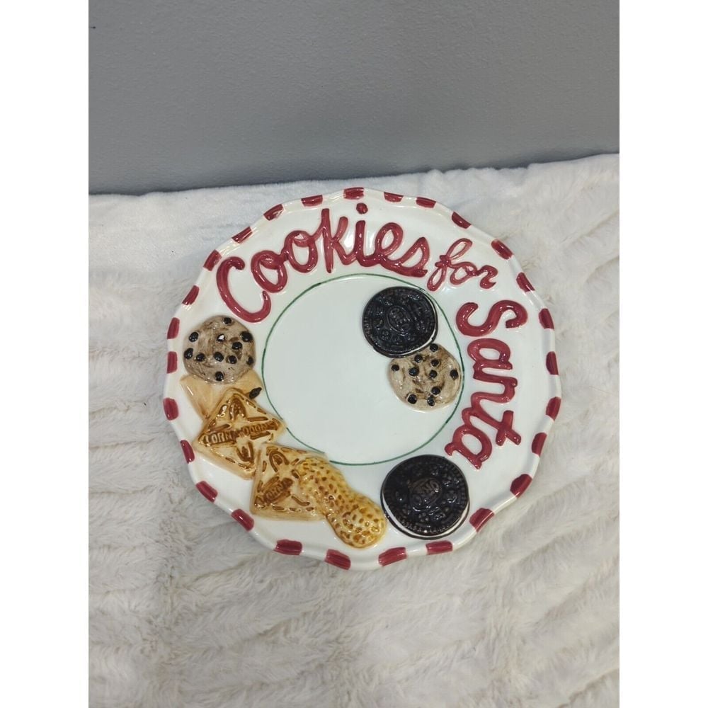 Nabisco Classic Collections Cookies For Santa Ceramic 8.5 Inch Plate