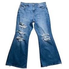 American Eagle Womens Jeans size 14 new nwt Medium Wash Flare x27 Denim Stretch