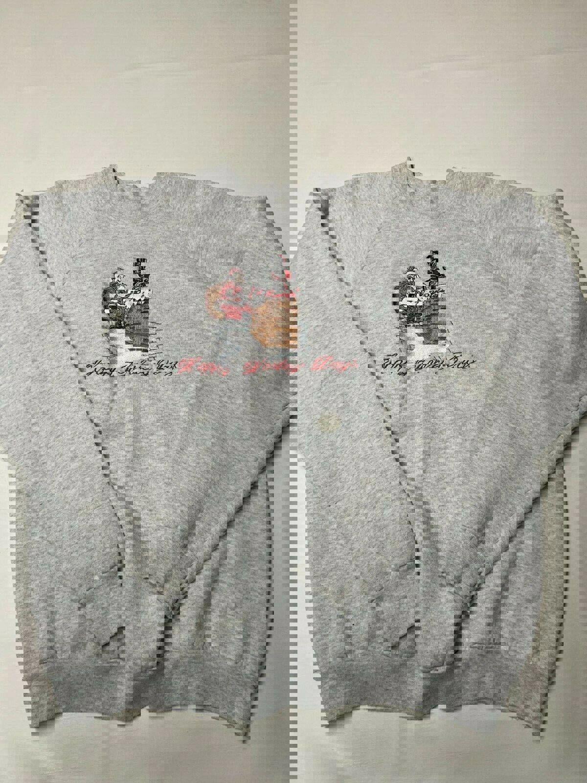 Mens FRUIT OF THE LOOM Gray Vintage Happy Harley Davidson Days Sweater Sz 2XL