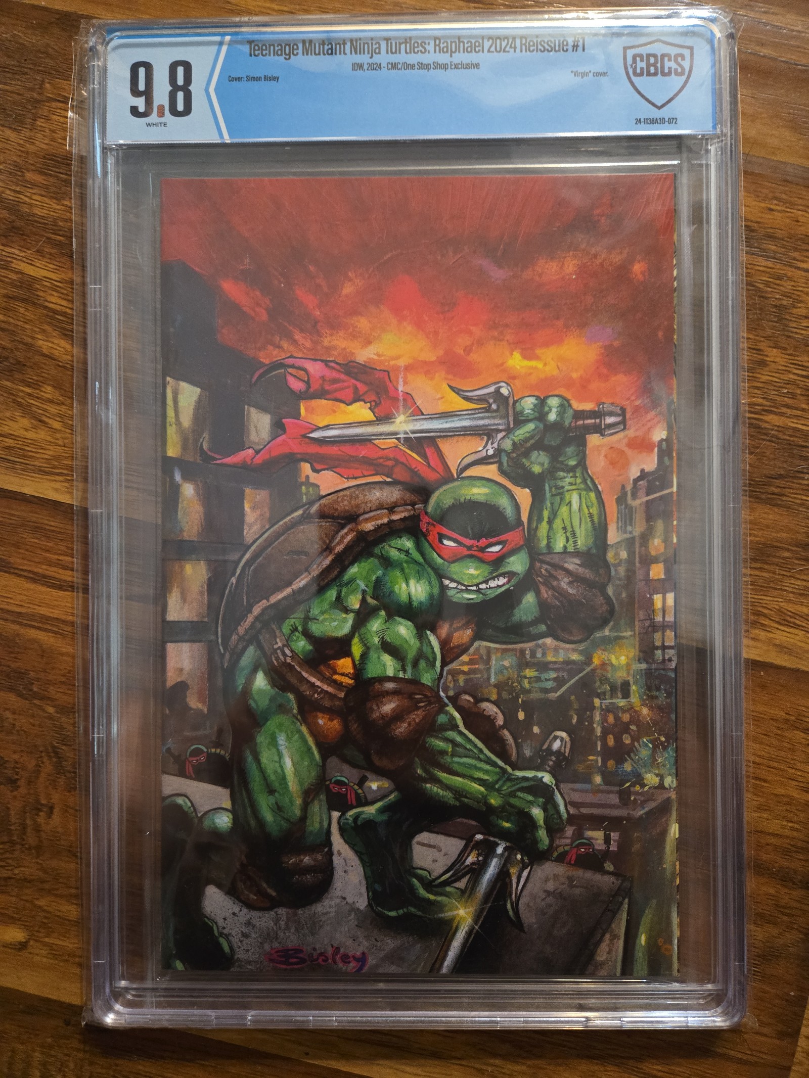 CBCS 9.8 TMNT Raphael 1 40th Ann Virgin Variant Edition & Simon Bisley 1 of 500