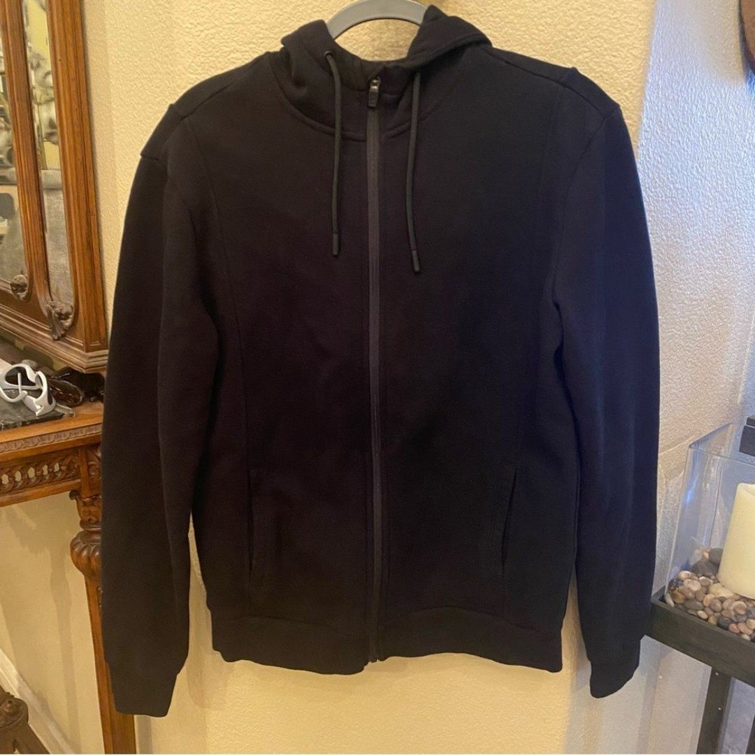 FIGS Women Black Zipped Hoodie Jacket Size Small