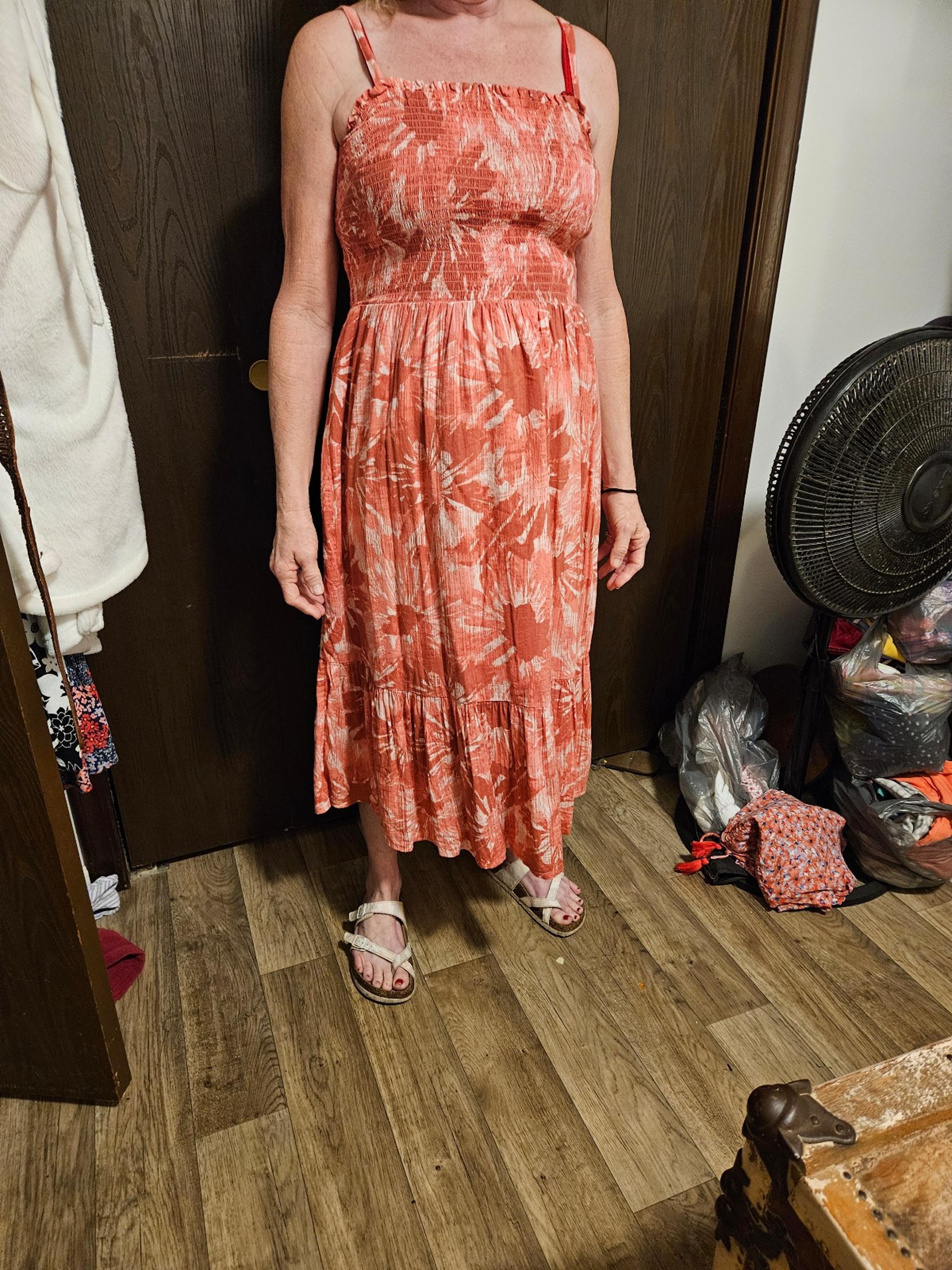 Pink floral maxi dress. By Gap