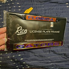license plate metal florida gators