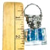Repurposed VINTG Perfume Glass Bottle Pendant Necklace w Rustic Silver Metalwork