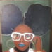 Afro Puff Model Acrylic Painting