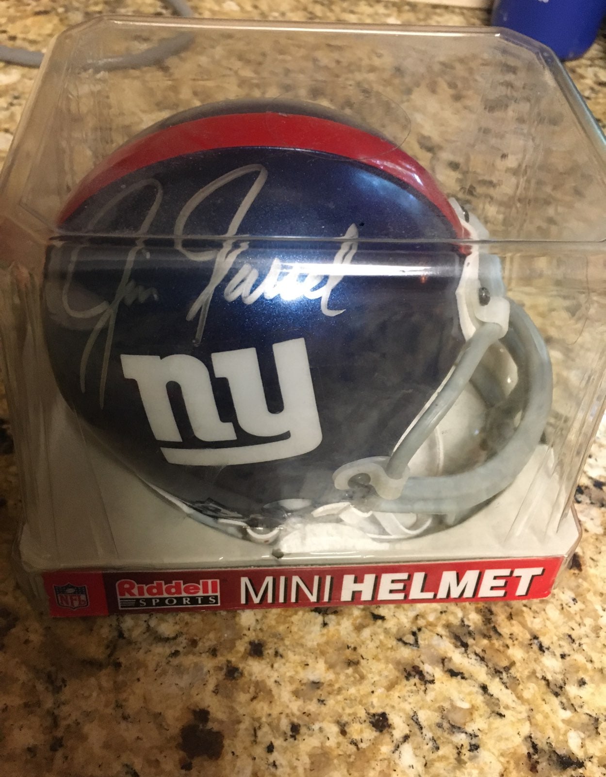autographed mini helmet (Jim Fassel)