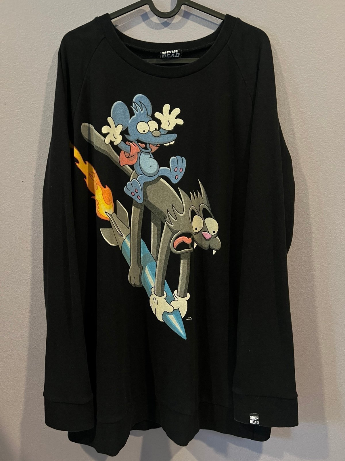 DROP DEAD x The Simpsons What’s Nuked Pussycat? Crewneck Sweater Size Large