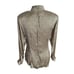Vtg 90s Evan picone leopard print silk blouse high neck back buttons women 12