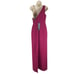 BCBGMaxAzria Gracie One Shoulder Chain Gown Column Dress Beet Size 2