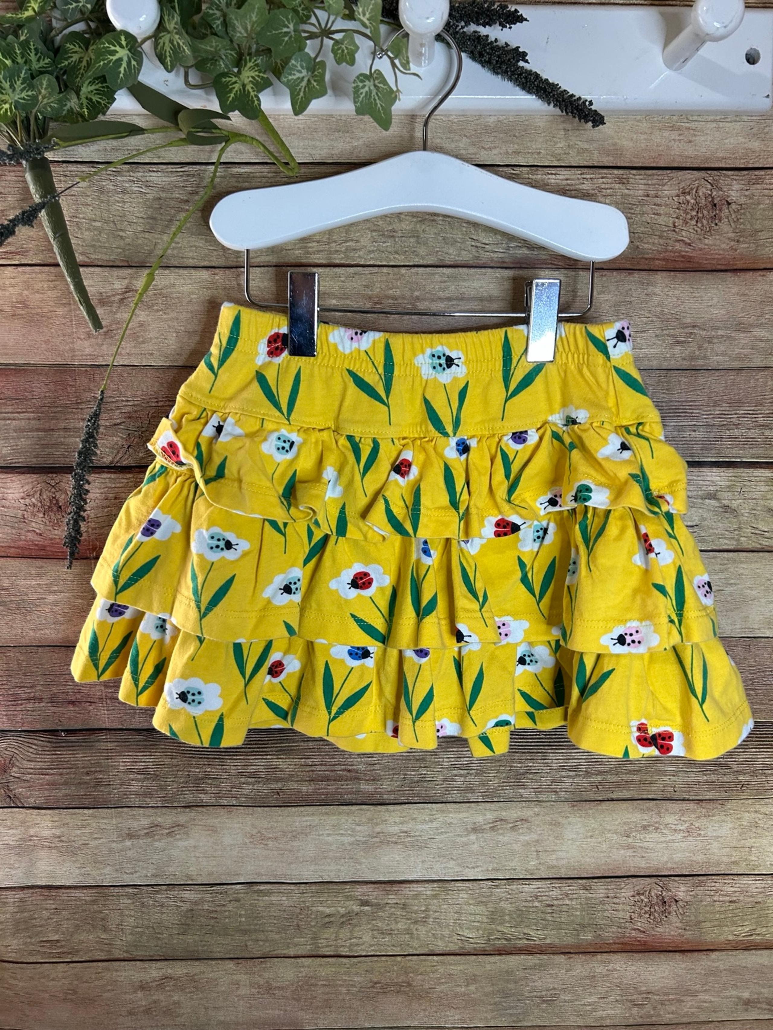 Hanna Andersson Ladybug Yellow Skort Girls Size 5