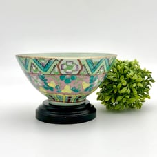 Russian Gardner Porcelain Hand Painted Persian Market Bowl Circa 1880s Antique