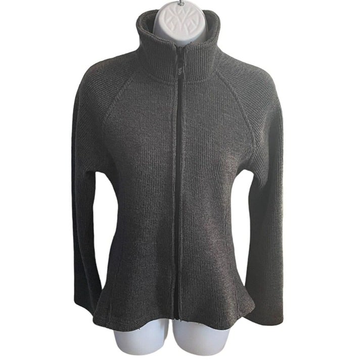Bula Womens Full Zip Ski Cardigan Gray Lined Size Small