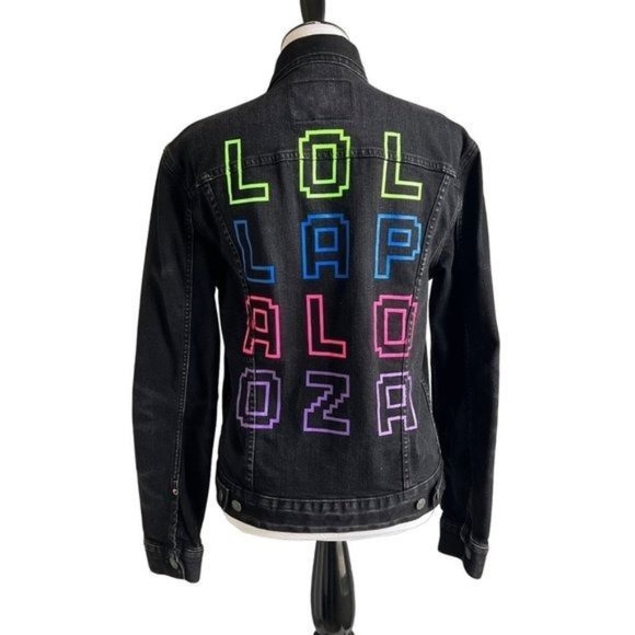 American Eagle Lolla Lollapalooza Festival Jean Jacket Size Small