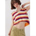 NWT Urban Outfitters BDG Reid Hooded Sweater Vest Size M Multi Color Stripe Knit