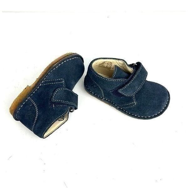 NATURINO Baby BOY'S Navy Blue Suede Thick Single Hook and Loop Chukka Boots 4,5