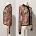 Exetera Abstract Print Mesh Shirt Cardigan Sz 1/US S Retro Y2K Twee Office-Siren