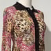 Exetera Abstract Print Mesh Shirt Cardigan Sz 1/US S Retro Y2K Twee Office-Siren