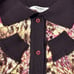 Exetera Abstract Print Mesh Shirt Cardigan Sz 1/US S Retro Y2K Twee Office-Siren