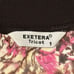 Exetera Abstract Print Mesh Shirt Cardigan Sz 1/US S Retro Y2K Twee Office-Siren