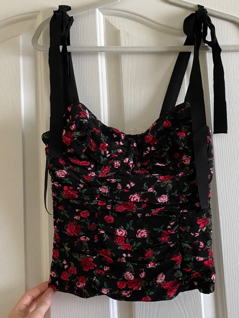 For Love & Lemons Floral Bustier Top