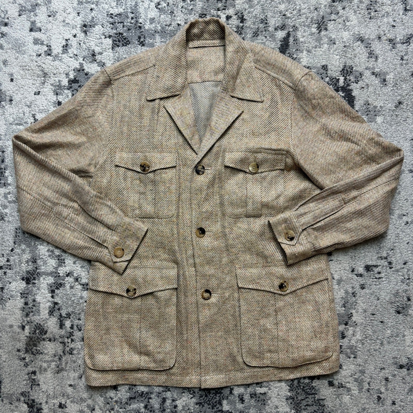 The Amoury Ascot Chang Safari II Jacket Wool Linen Men’s Size XL
