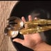 New in box Michael Aram gold feather serving set gold