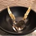 New in box Michael Aram gold feather serving set gold