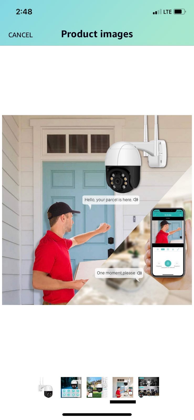 Pan Tilt Outdoor Security Camera, Home W