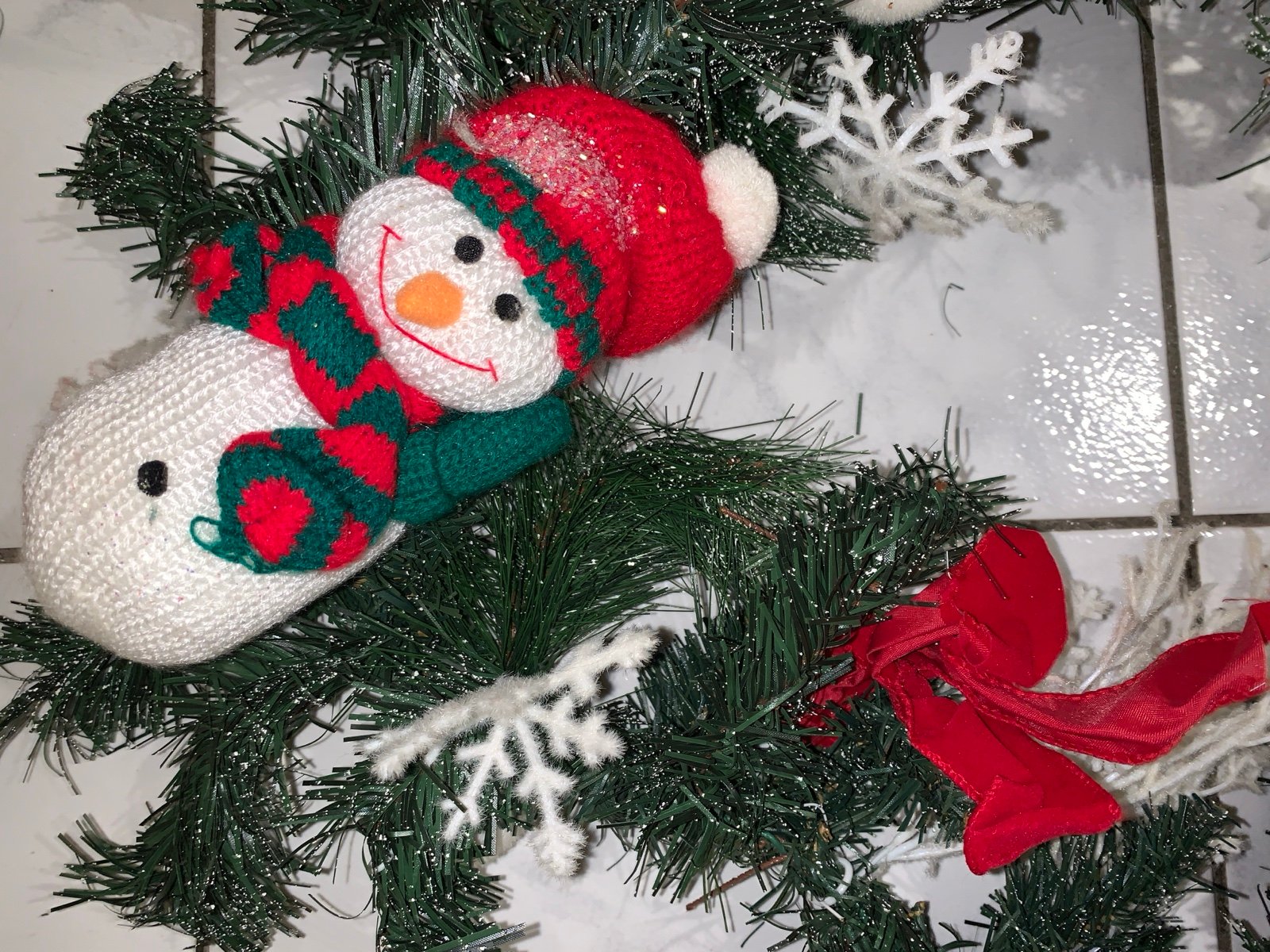 Vintage Snowman Garland
