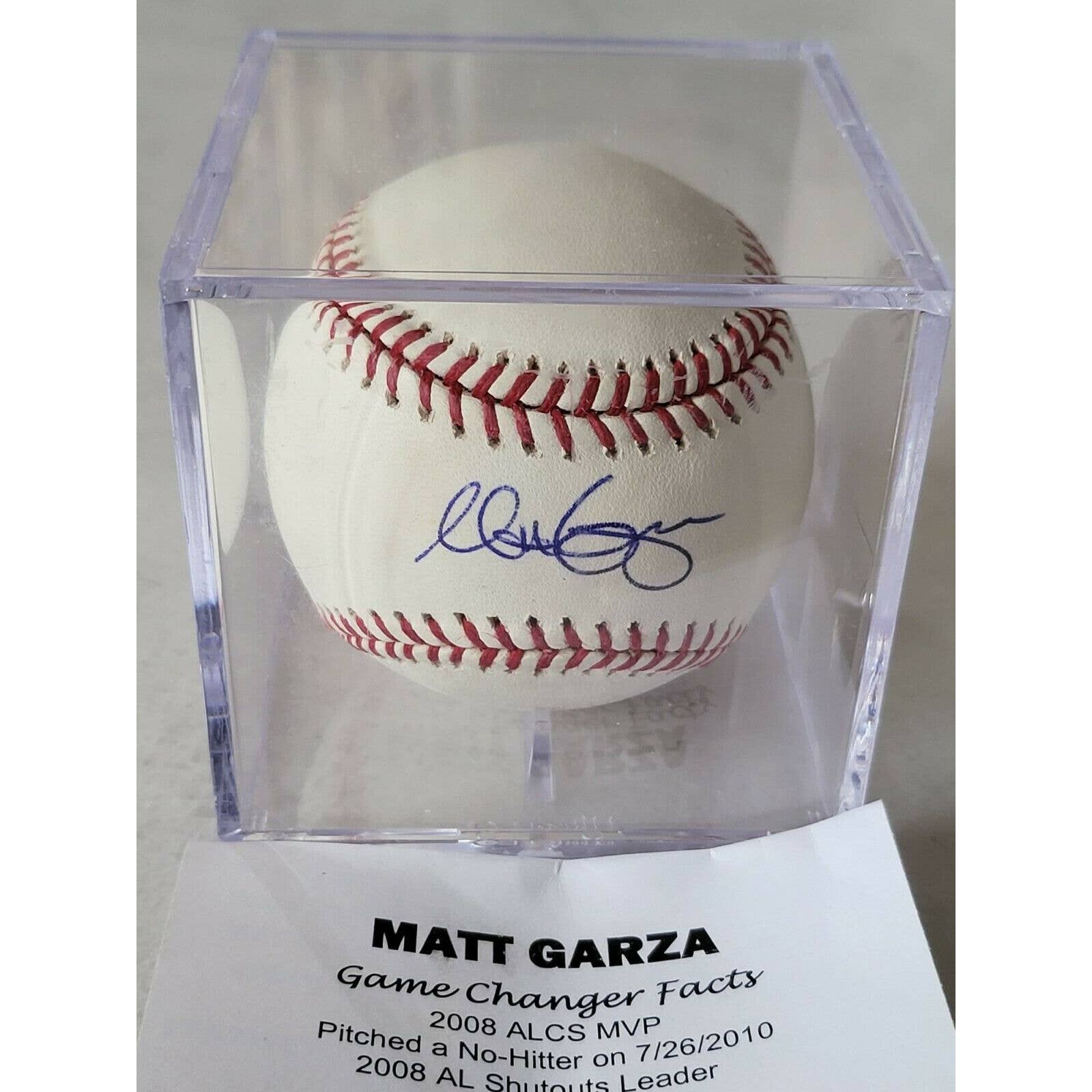 Matt Garza Autographed/Signed Baseball TRISTAR