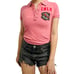 Ed Hardy x Christian Audiger Polo Shirt Short Sleeve Pink Dragon Y2K Size Small