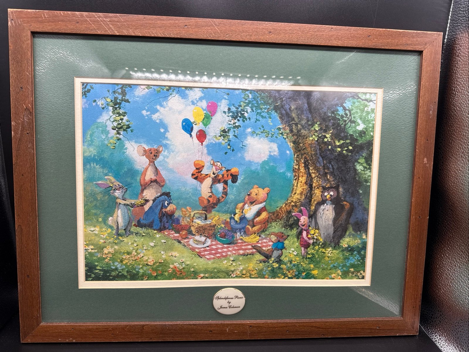 James Coleman SPLENDIFEROUS PICNIC Lithograph Winnie the Pooh And Friends-Signed