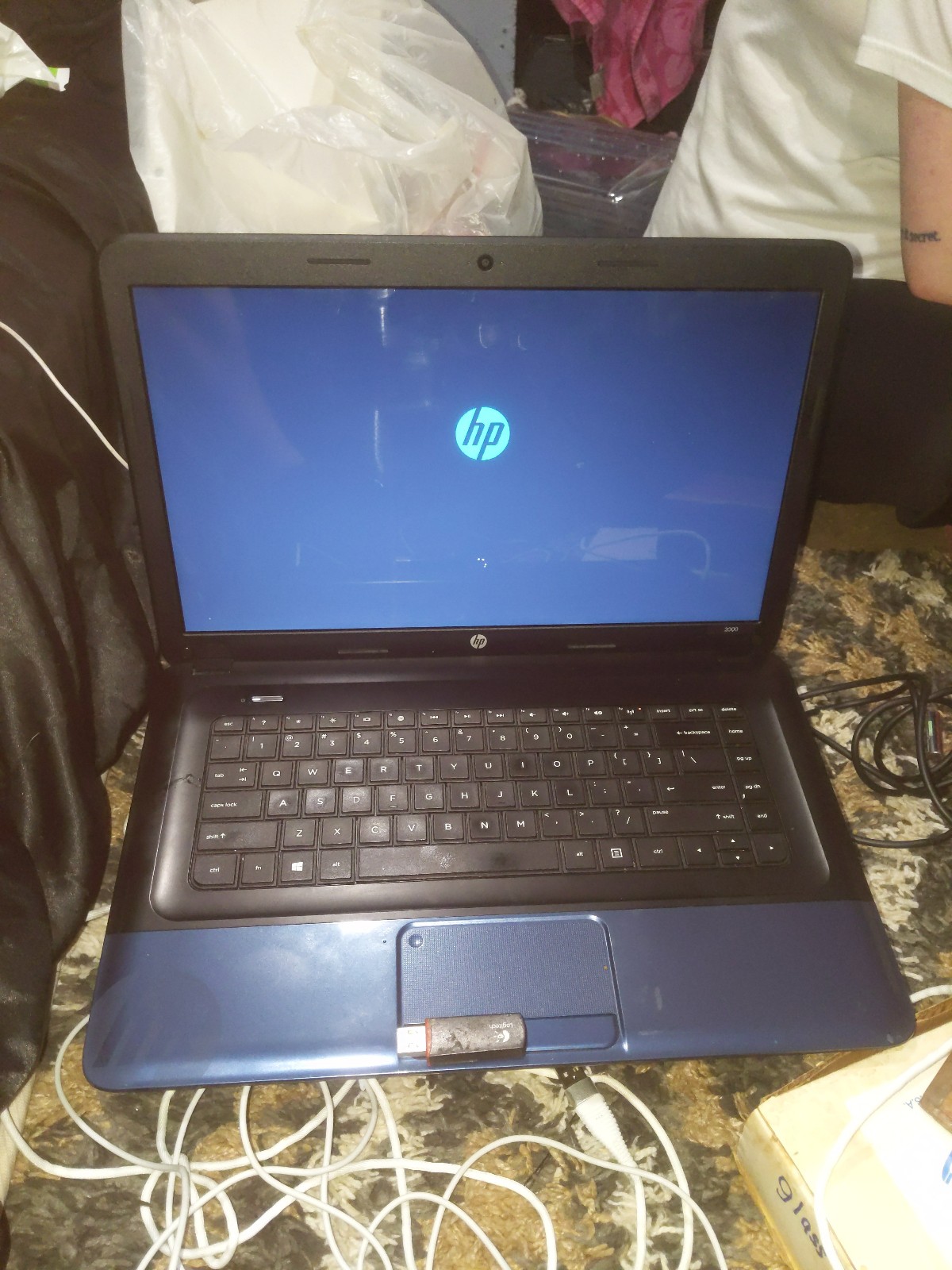 HP laptop in blue color
