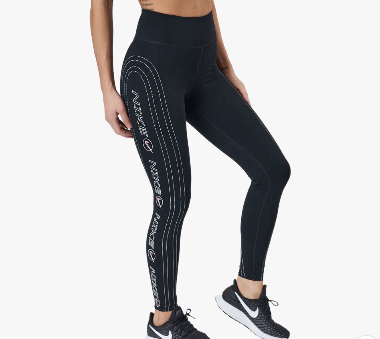 NIKE ONE LUXE ICON CLASH WOMEN BLACK Size XL