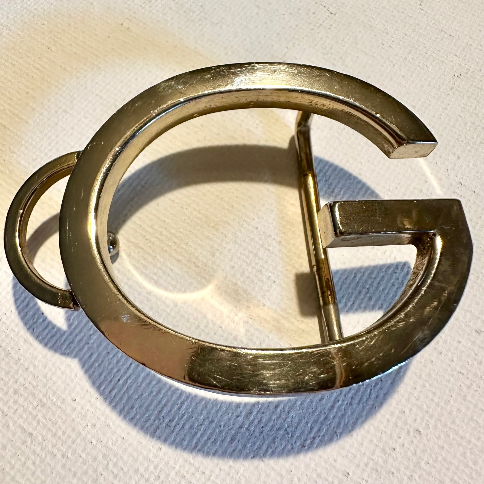 1970’s Gucci Monogram Gold Tone Belt Buckle