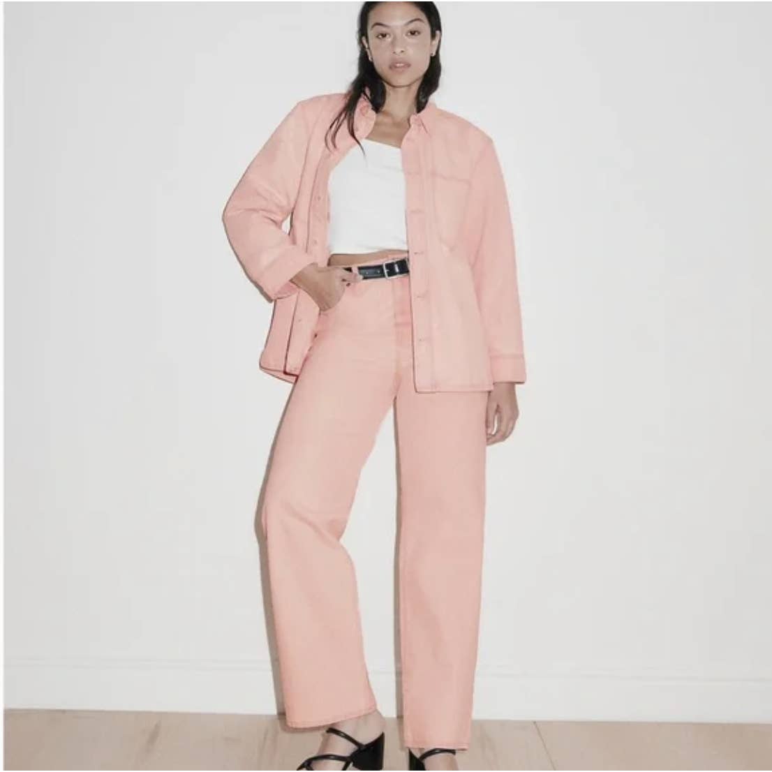Madewell Perfect Vintage Wide Leg Jean 31 12 Light Pink Wash: Botanical-Dye