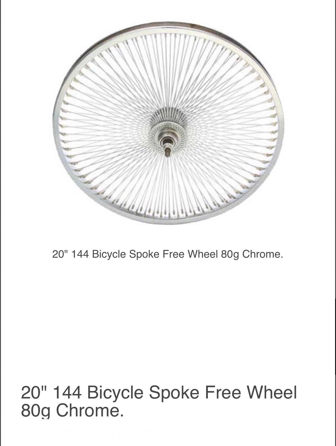 Brand new lowrider bicycle rims 20 in