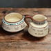 1920s English Cottage Motto Ware Cream & Sugar Basin Set