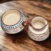 1920s English Cottage Motto Ware Cream & Sugar Basin Set