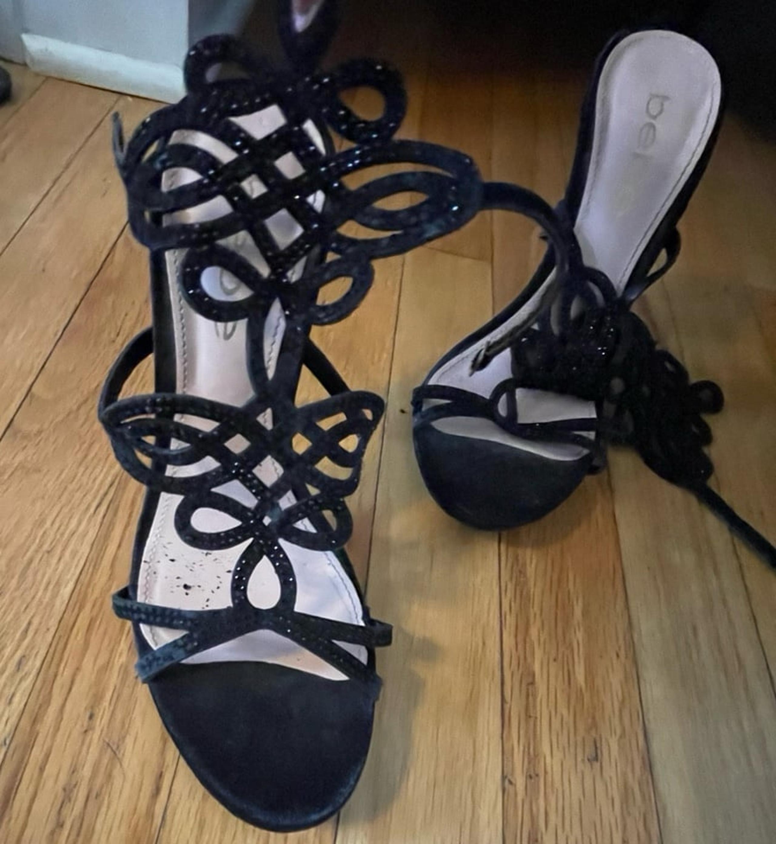 Bebe Black Dress Heels Stilettos 9