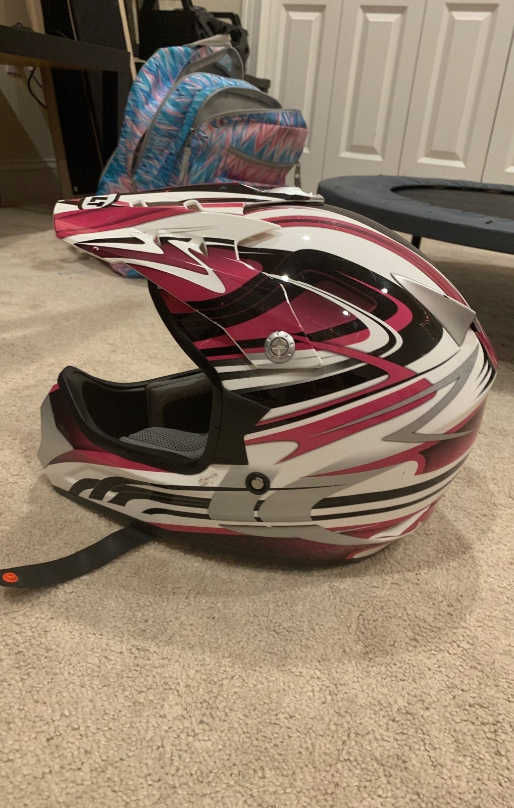 Four wheeling in dirt biking helmet