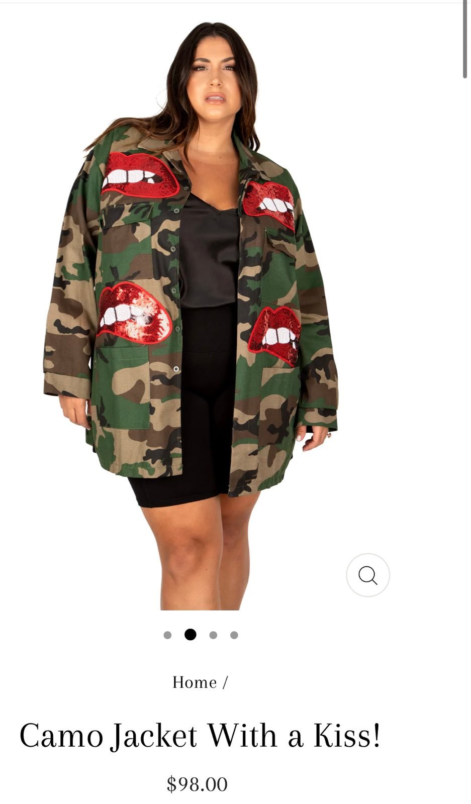 Camo jacket with lips