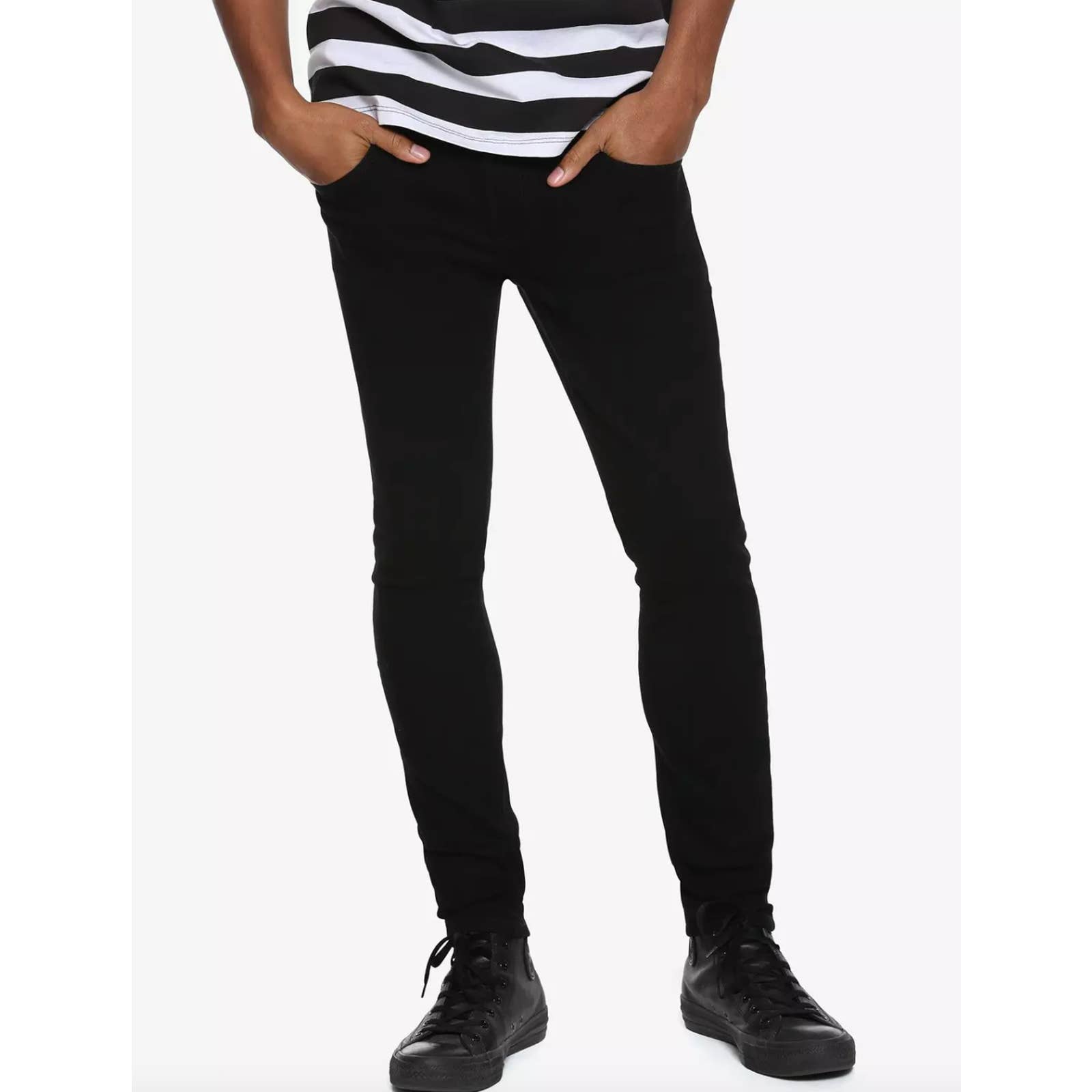 XXX RUDE MENS STINGER JEANS BLACK 38 X 30