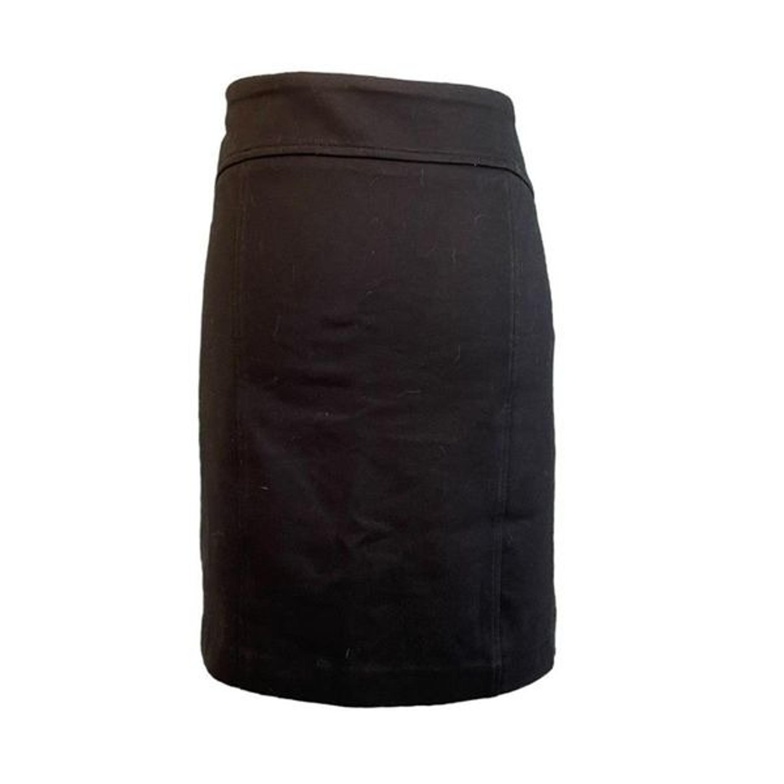 Michael Kors Pencil Mini Skirt Black Knit Stretch Knit Zipper Detail 10