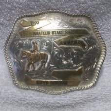 1990 Amateur Stake Race S.W.W.P.H.C Super Skip Bar Trophy Buckle Excellent !!