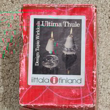 Iittala Finland Ultima Thule by Tapio Wirkkla Candle Holders Pair Set of 2 NOB