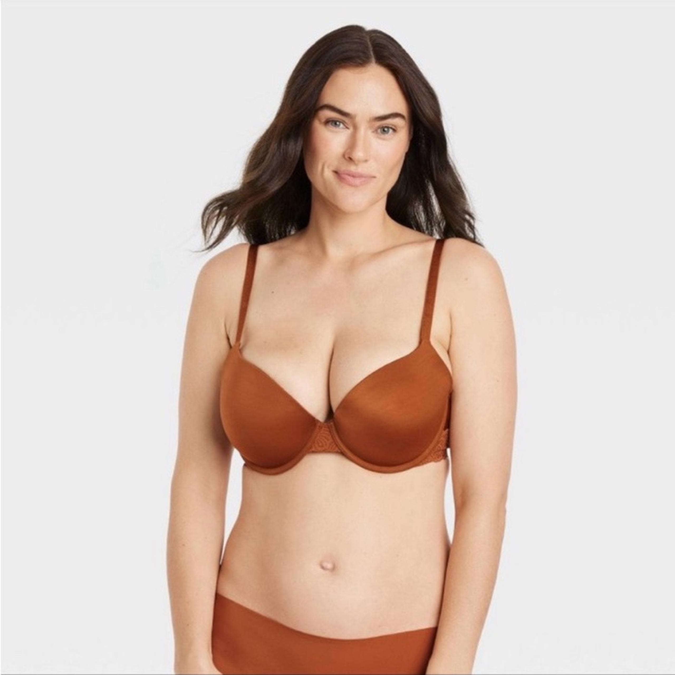 Auden Size 38DDD (F)Daydream copper brown Demi Coverage Light Lift T-Shirt Bra