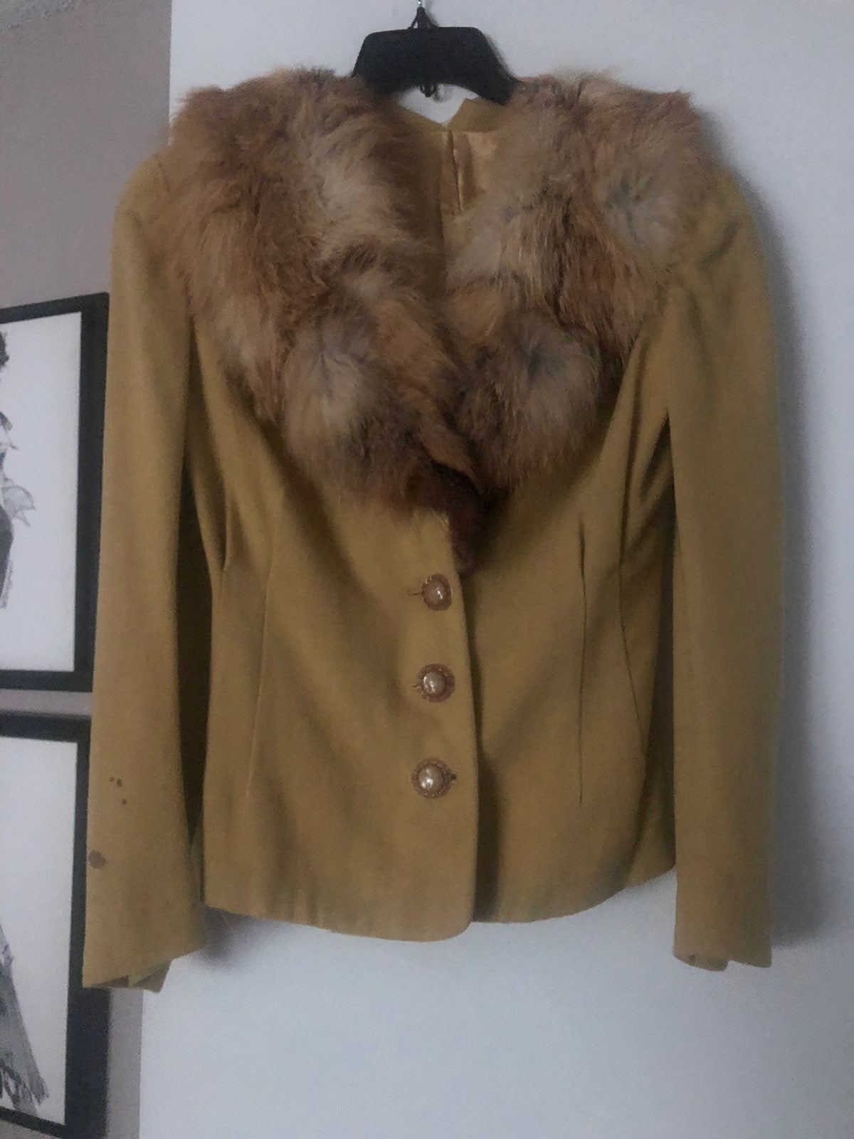 Rabbit Fur Collar Jacket