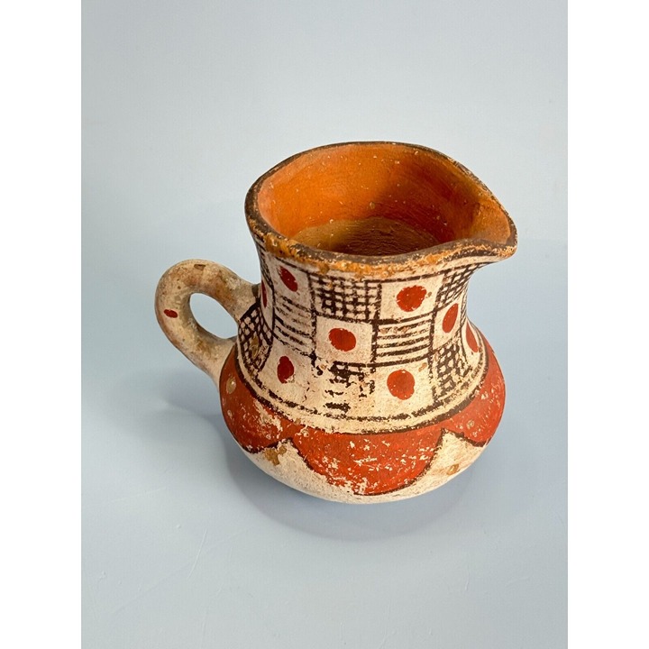 Antique Native American Isleta Pueblo Pottery Small Pitcher